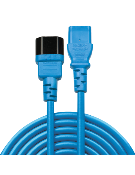 Lindy 30472 cable de transmisión Azul 2 m C13 acoplador C14 acoplador
