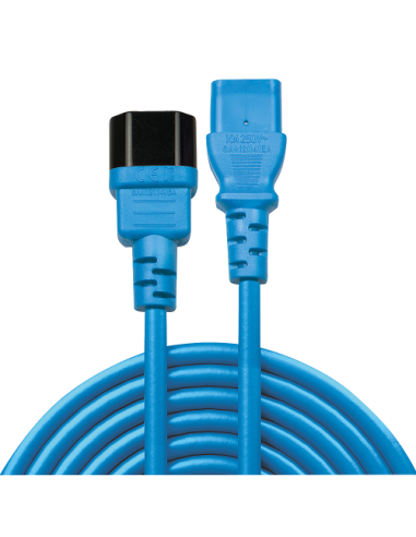 Lindy 30471 cable de transmisión Negro, Azul 1 m C14 acoplador C13 acoplador