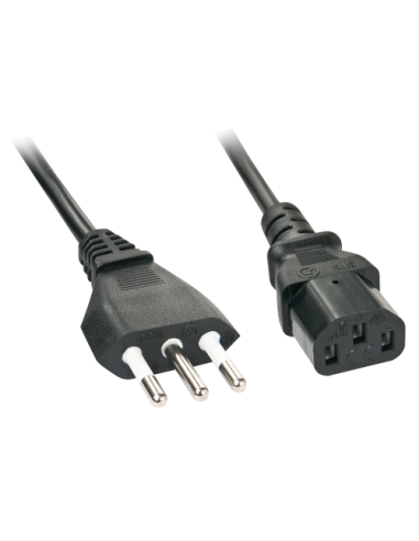 Lindy 30411 cable de transmisión Negro 0,7 m C13 acoplador