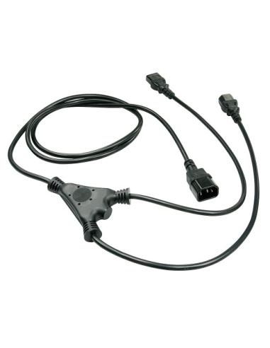 Lindy 30363 cable de transmisión Negro 1 m C14 acoplador Acoplador C13 2 x