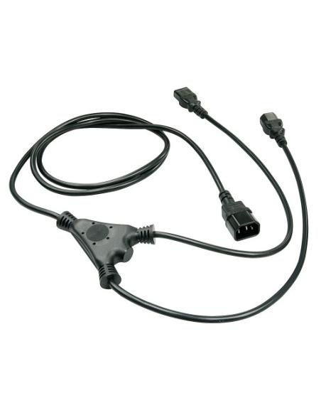 Lindy 30363 cable de transmisión Negro 1 m C14 acoplador Acoplador C13 2 x