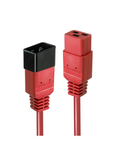 Lindy 30124 cable de transmisión Rojo 2 m C19 acoplador C20 acoplador