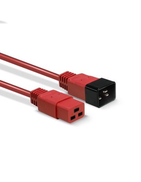 Lindy 30124 cable de transmisión Rojo 2 m C19 acoplador C20 acoplador