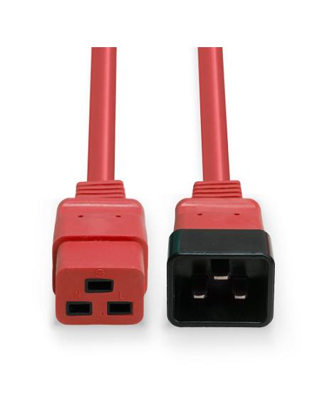 Lindy 30124 cable de transmisión Rojo 2 m C19 acoplador C20 acoplador