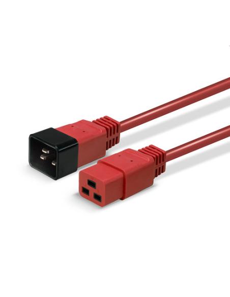 Lindy 30124 cable de transmisión Rojo 2 m C19 acoplador C20 acoplador
