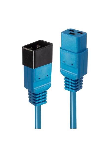 Lindy 30122 cable de transmisión Azul 3 m C19 acoplador C20 acoplador