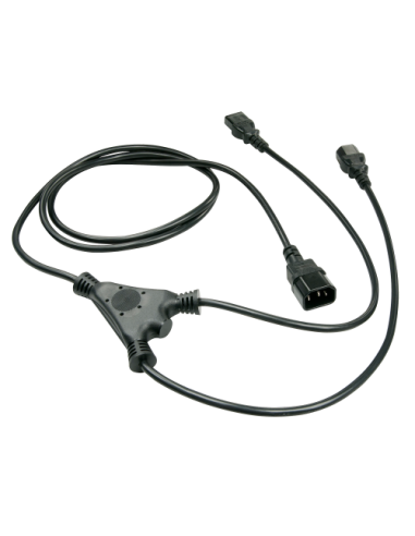 Lindy 30039 cable de transmisión Negro 2 m C14 acoplador Acoplador C13 2 x
