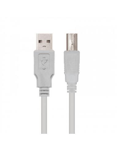 Nanocable CABLE USB 2.0 IMPRESORA, TIPO A/M-B/M, BEIGE, 3.0 M