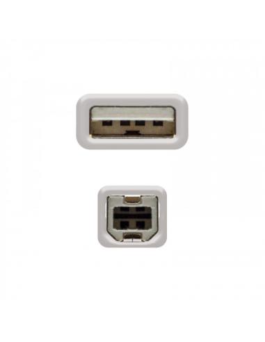 Nanocable CABLE USB 2.0 IMPRESORA, TIPO A/M-B/M, BEIGE, 3.0 M