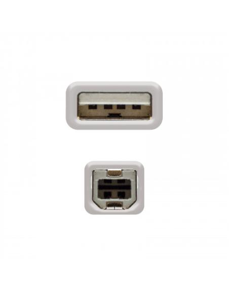 Nanocable CABLE USB 2.0 IMPRESORA, TIPO A/M-B/M, BEIGE, 3.0 M