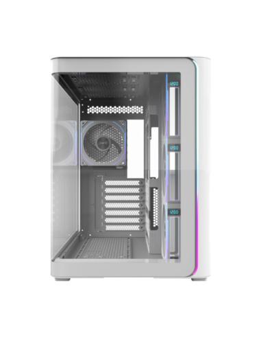 FSP CAJA M580-WP (ATX MID TOWER, USB3.0 X 2, TYPE C, WHITE, 120MM PWM ARGB REVERSE FANS× 4, DIGITAL FAN SPEED