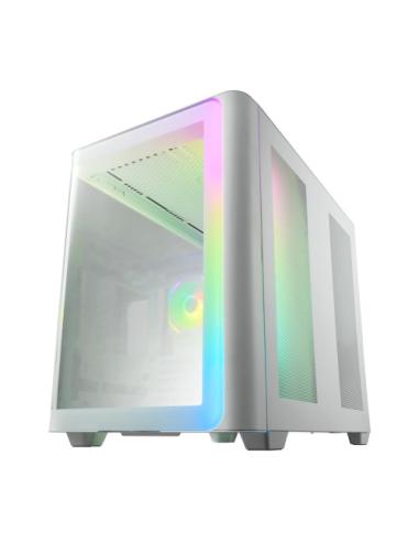 FSP CAJA M580-WA (ATX MID TOWER, USB3.0 X 2, TYPE C, WHITE ,120MM PWM ARGB REVERSE FANS× 3 & ARGB LIGHT BAR