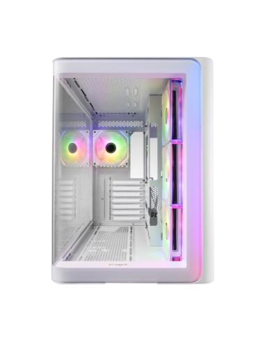 FSP CAJA M580-WA (ATX MID TOWER, USB3.0 X 2, TYPE C, WHITE ,120MM PWM ARGB REVERSE FANS× 3 & ARGB LIGHT BAR