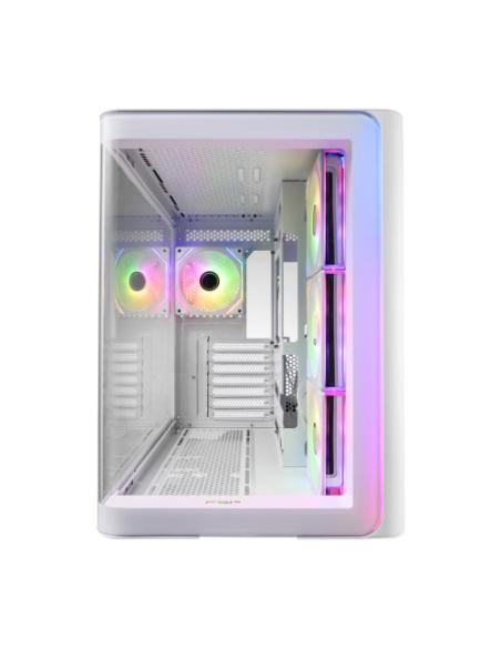 FSP CAJA M580-WA (ATX MID TOWER, USB3.0 X 2, TYPE C, WHITE ,120MM PWM ARGB REVERSE FANS× 3 & ARGB LIGHT BAR