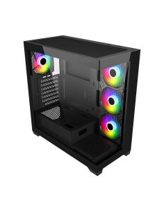 FSP CAJA M340-BA (ATX MID TOWER, USB3.0 X 2, TYPE-C, 120MM REVERSE ARGB FANS× 3 & REAR ARGB FAN X 1 2