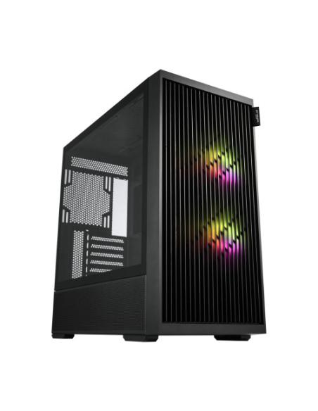FSP CAJA M330-BA (ATX MID TOWER, BLACK,USB3.0 X 2, TYPE-C, 120MM ARGB X 2 CONTROL BY MB, BOTTOM: 120MM X 2
