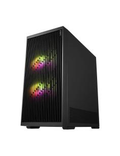 FSP CAJA M330-BA (ATX MID TOWER, BLACK,USB3.0 X 2, TYPE-C, 120MM ARGB X 2 CONTROL BY MB, BOTTOM: 120MM X 2 2