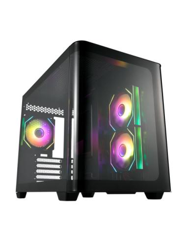 FSP CAJA S380-BA (M-ATX MID TOWER, USB3.0 X 2, TYPE C, 120MM ARGB FAN( SIDE X 2, REAR X 1)