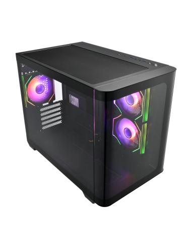 FSP CAJA S380-BA (M-ATX MID TOWER, USB3.0 X 2, TYPE C, 120MM ARGB FAN( SIDE X 2, REAR X 1)