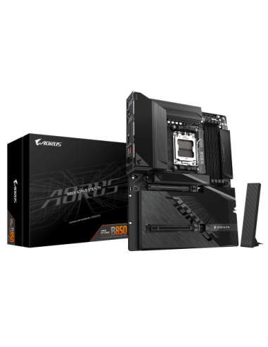 GIGABYTE B850 AORUS STEALTH Placa Base – CPUs AMD Ryzen Serie 9000, VRM digital de 14+2+2 fases, hasta 8200 MHz DDR5 (O.C.), 2× 