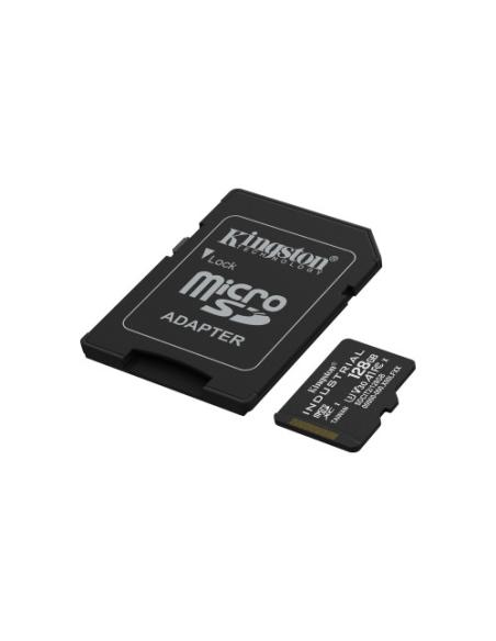 Kingston Technology Tarjeta 128GB microSDXC Industrial C10 A1 pSLC + adaptador SD