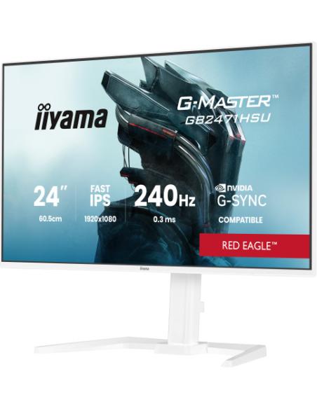 iiyama G-MASTER GB2471HSU-W1 pantalla para PC 60,5 cm (23.8") 1920 x 1080 Pixeles Blanco