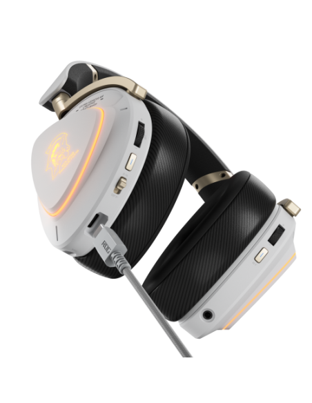ASUS ROG Delta II-KJP Auriculares Inalámbrico y alámbrico Diadema Juego Bluetooth Negro, Blanco