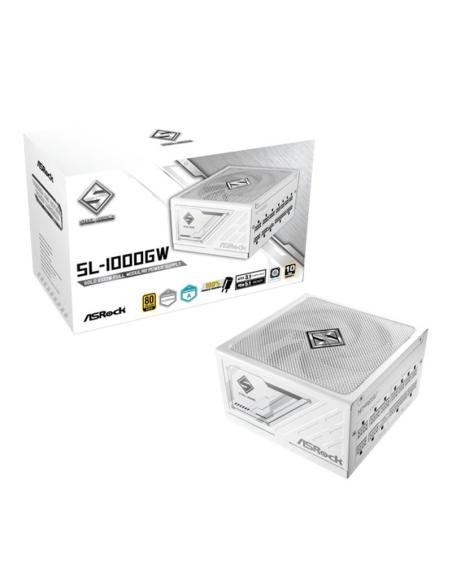 FUENTE ALIMENTACION ATX 1000W ASROCK SL-1000GW WHITE 80 GOLD MODULAR ATX 3.1