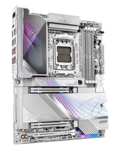 PLACA GIGABYTE X870E AORUS MASTER X3D ICE,AMD,AM5,X870E,4DDR5,256GB,USB4+HDMI,5+10GBELAN+WIFI7+BT5.4,2ATA6+3M.2,10USB3.2,ATX
