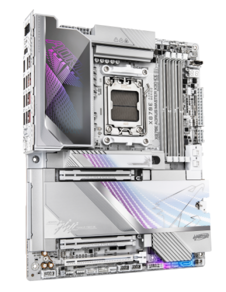 PLACA GIGABYTE X870E AORUS MASTER X3D ICE,AMD,AM5,X870E,4DDR5,256GB,USB4+HDMI,5+10GBELAN+WIFI7+BT5.4,2ATA6+3M.2,10USB3.2,ATX