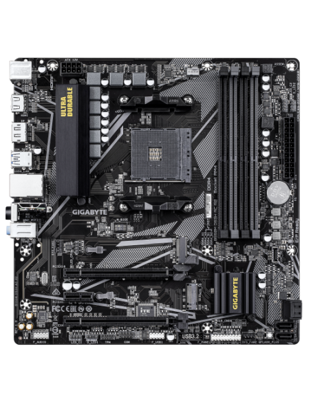GIGABYTE B550M DS3H AC R2 Placa base - Procesadores AMD Ryzen 5000, VRM de 5+3 fases, hasta 4733 MHz DDR4 (O.C.), 1x M.2 PCIe 4.