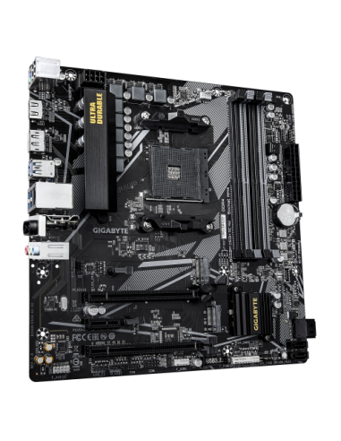 GIGABYTE B550M DS3H AC R2 Placa base - Procesadores AMD Ryzen 5000, VRM de 5+3 fases, hasta 4733 MHz DDR4 (O.C.), 1x M.2 PCIe 4.
