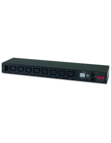 APC RACK PDU, METERED, 1U, 12A/208V, 10A/230V, (8) C13