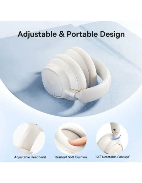 OS-BASEUS BASS BH1 NC WIRELESS NOISE CANCELLING HEADPHONES STARLIGHT OFF-WHITE