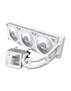SISTEMA DE REFRIGERACION ASROCK PARA CPU STEEL LEGEND 360 LCD,1851/1700/AM5/AM4,3X120MM,ARGB,IPS LCD,BLANCO