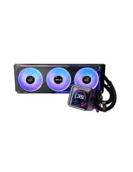 SISTEMA DE REFRIGERACION ASROCK PARA CPU PHANTOM GAMING 360 LCD,1851/1700/AM5/AM4,3X120MM,ARGB,IPS LCD,NEGRO