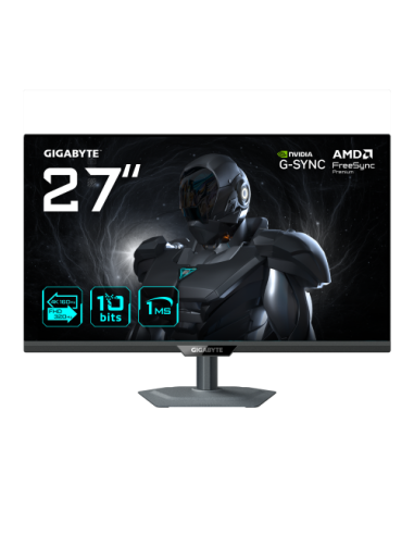 MONITOR GIGABYTE 27" G27UP,SS IPS,3840X2160,0.155PP,1000:1,1MS,160HZ,2HDMI+1DP+USB2.0+1USB TYPE C,AJUSTE ALTURA