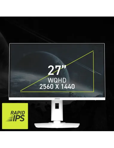 MSI MONITOR MAG 274QRFW X32. 27" RAPID IPS FLAT. 2560X1440. 320HZ. BLANCO