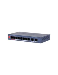 (DH-CS4010-8GT-110-V2) DAHUA SWITCH 10 PUERTOS CLOUD MANAGED GIGABIT, 8 PUERTOS POE, 110W, HI-POE, L2
