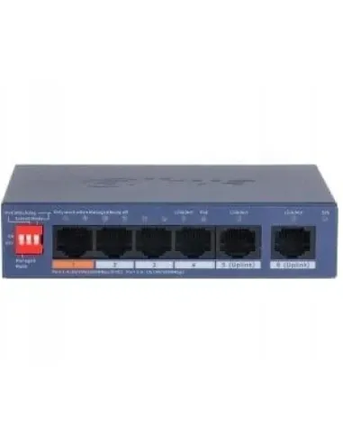 (DH-CS4006-4GT-60-V2) DAHUA SWITCH 6 PUERTOS CLOUD MANAGED GIGABIT, 4 PUERTOS POE, 60W, HI-POE, L2
