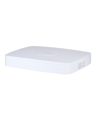 (DHI-NVR2108-8P-4KS3) DAHUA GRABADOR IP 8 CANALES POE 1HDD 4K CON INTELIGENCIA ARTIFICAL SMART 1U LITE BLANCO