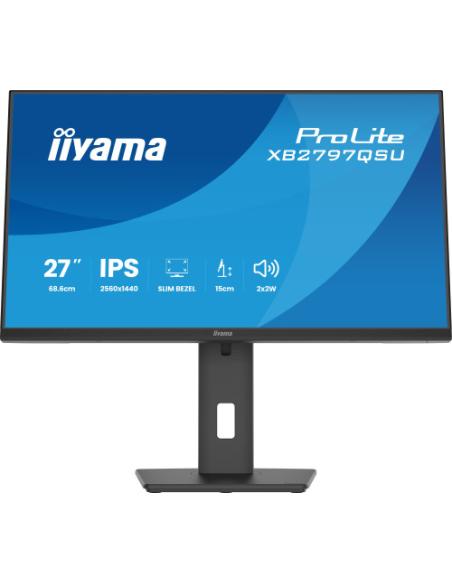 MONITOR IIYAMA PANTALLA PARA PC 68,6 CM (27") 2560 X 1440 PIXELES QUAD HD LED PANEL IPS AJUSTABLE HDMI DISPLAYPORT USB