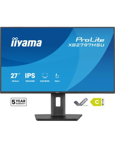 MONITOR IIYAMA PANTALLA PARA PC 68,6 CM (27") 1920 X 1080 PIXELES FULL HD LED PANEL IPS AJUSTABLE EN ALTURA HDMI DISPLAYPORT USB