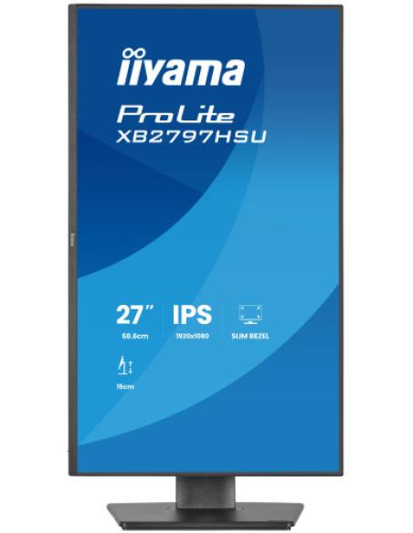 MONITOR IIYAMA PANTALLA PARA PC 68,6 CM (27") 1920 X 1080 PIXELES FULL HD LED PANEL IPS AJUSTABLE EN ALTURA HDMI DISPLAYPORT USB