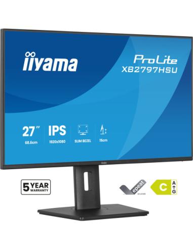 MONITOR IIYAMA PANTALLA PARA PC 68,6 CM (27") 1920 X 1080 PIXELES FULL HD LED PANEL IPS AJUSTABLE EN ALTURA HDMI DISPLAYPORT USB