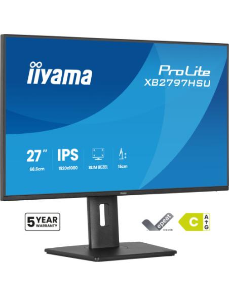 MONITOR IIYAMA PANTALLA PARA PC 68,6 CM (27") 1920 X 1080 PIXELES FULL HD LED PANEL IPS AJUSTABLE EN ALTURA HDMI DISPLAYPORT USB