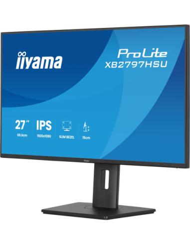 MONITOR IIYAMA PANTALLA PARA PC 68,6 CM (27") 1920 X 1080 PIXELES FULL HD LED PANEL IPS AJUSTABLE EN ALTURA HDMI DISPLAYPORT USB