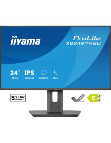 MONITOR IIYAMA PANTALLA PARA PC 60,5 CM (23,8") 1920 X 1080 PIXELES FULL HD LED PANEL IPS ERGONÓMICO HDMI DISPLAYPORT USB