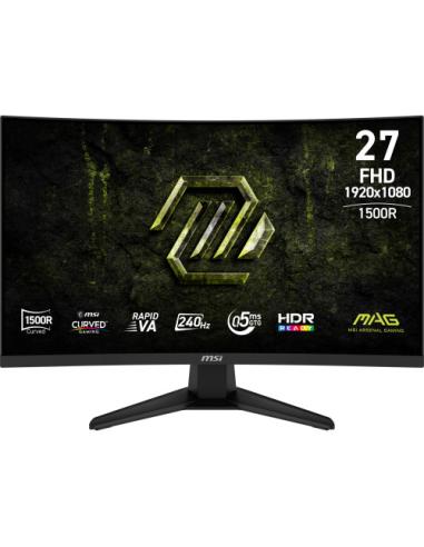 MSI MONITOR MAG 275CF X24. 27" RAPID VA CURVE 1500R. 1920x1080 . 240HZ. NEGRO