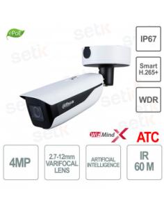 (DH-IPC-HFW7442HP-Z-2712F-DC12AC24V-ATC-X) DAHUA CAMARA IP BULLET SERIE 7, 4MP, IR 60M, DETECCION INTELIGENTE CON META DATOS, CO
